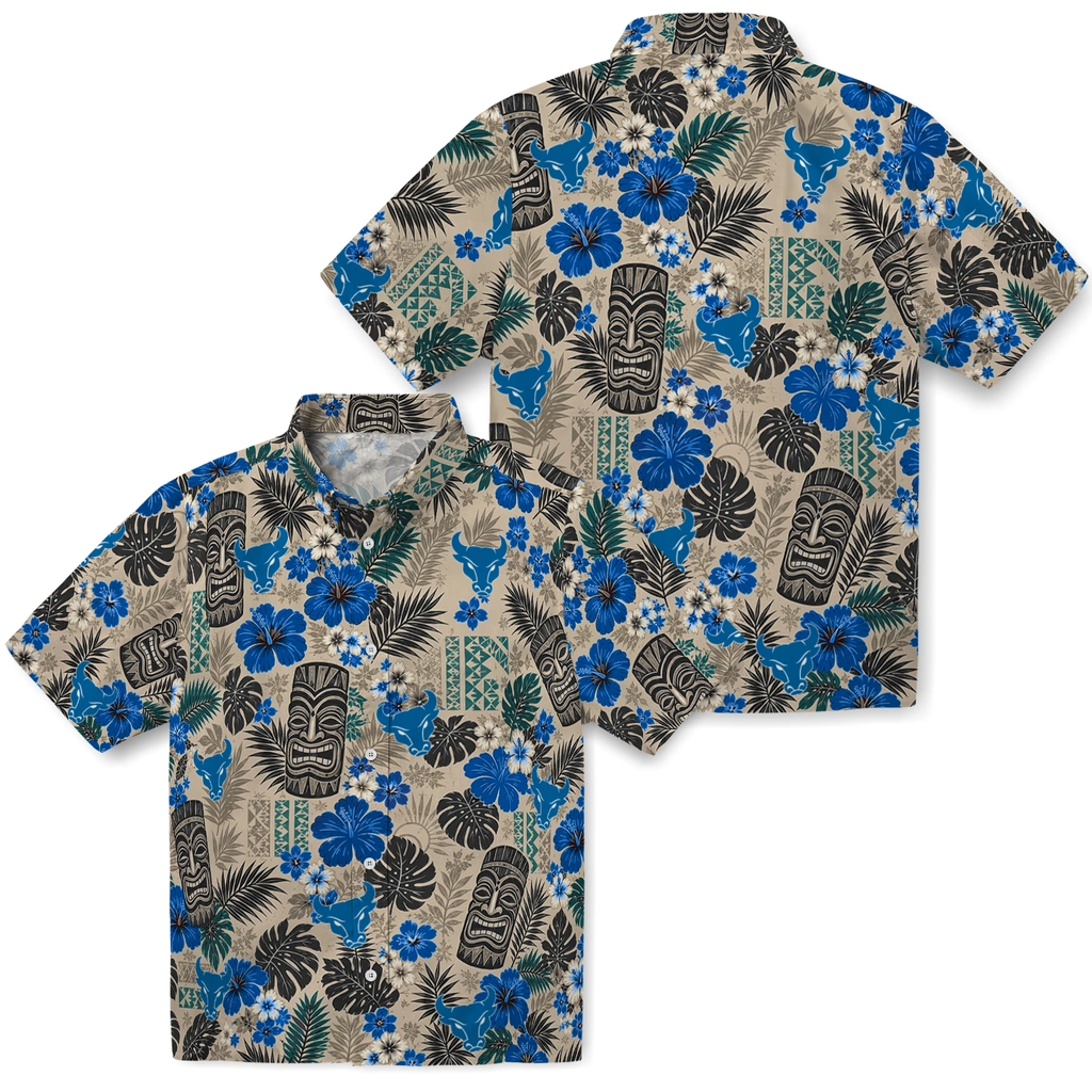 buffalo-bulls-hawaiian-shirt-customized-tiki-masks-warm-beige-high-quality.webp