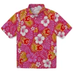 calgary-flames-hawaiian-shirt-personalized-hibiscus-monstera-red-best-selling.webp