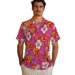 calgary-flames-hawaiian-shirt-personalized-hibiscus-monstera-red-best-selling.webp
