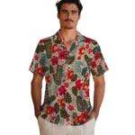 calgary-flames-hawaiian-shirt-personalized-tiki-masks-warm-beige-best-selling.webp