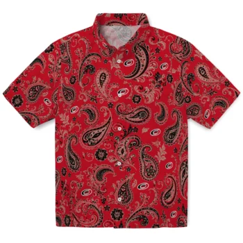 Carolina Hurricanes Hawaiian Shirt - Paisley Print Red