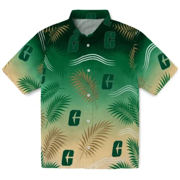 Charlotte 49ers Hawaiian Shirt - Ombre Fronds Green