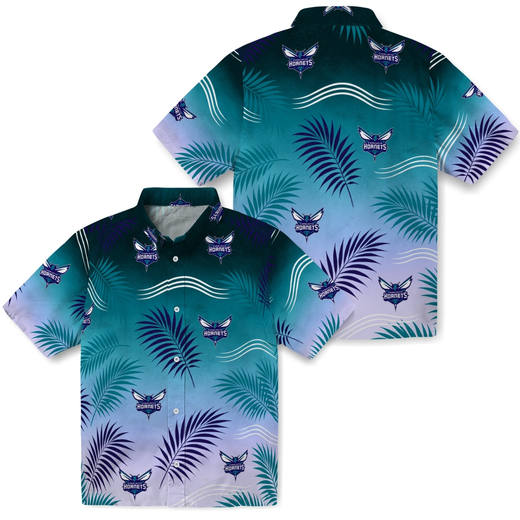 charlotte-hornets-hawaiian-shirt-custom-ombre-fronds-teal-high-quality.webp