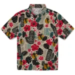 chicago-blackhawks-hawaiian-shirt-customized-tiki-masks-warm-beige-best-selling.webp