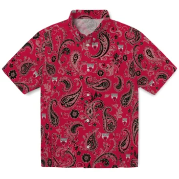 Chicago Bulls Hawaiian Shirt - Paisley Print Red