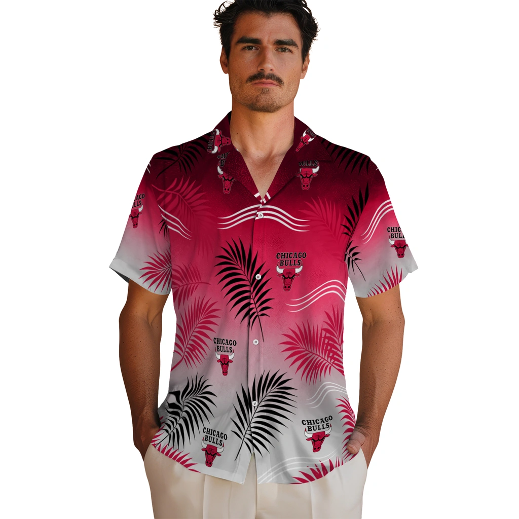 chicago-bulls-hawaiian-shirt-customized-ombre-fronds-red-fashion-forward.webp