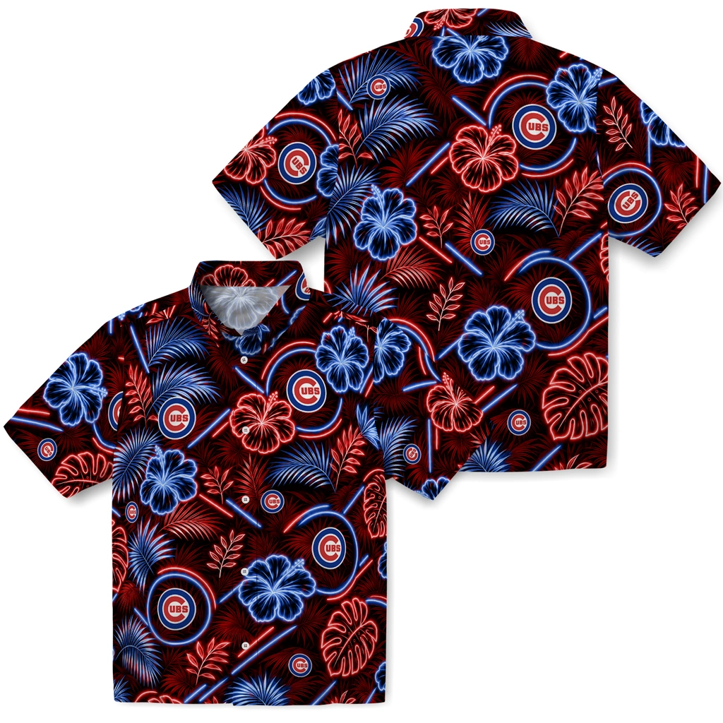 chicago-cubs-hawaiian-shirt-personalized-neon-florals-black-high-quality.webp