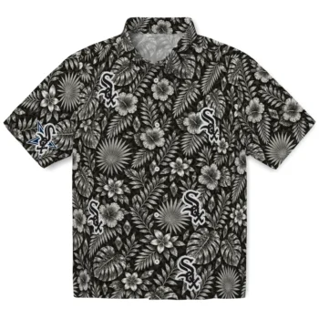 Chicago White Sox Hawaiian Shirt - Crystal Foliage Black
