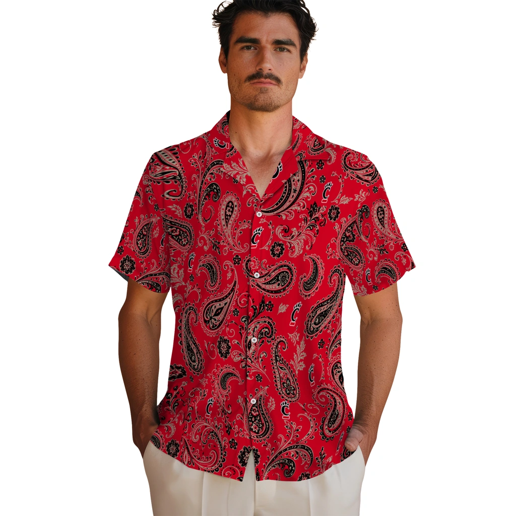 cincinnati-bearcats-hawaiian-shirt-custom-paisley-print-red-fashion-forward.webp