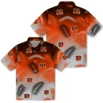 cincinnati-bengals-hawaiian-shirt-customized-ombre-fronds-orange-best-selling.webp