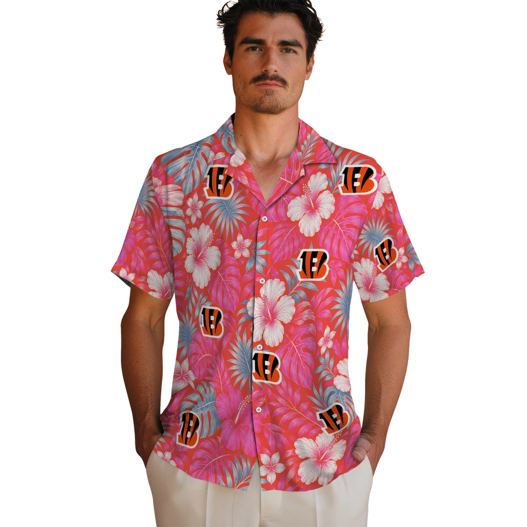 cincinnati-bengals-hawaiian-shirt-personalized-hibiscus-monstera-orange-fashion-forward.webp
