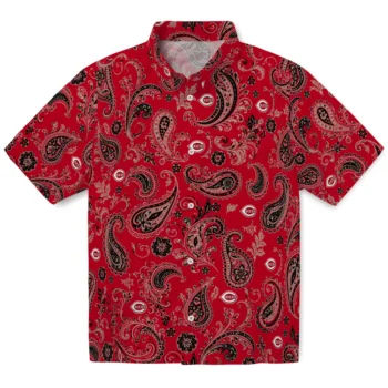 Cincinnati Reds Hawaiian Shirt - Paisley Print Red