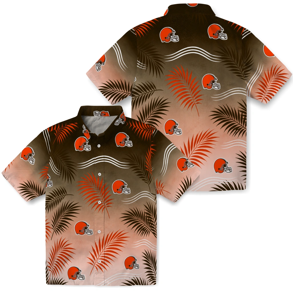 cleveland-browns-hawaiian-shirt-personalized-ombre-fronds-brown-high-quality.webp