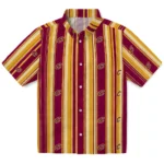cleveland-cavaliers-hawaiian-shirt-customized-distressed-stripes-wine-gold-best-selling.webp