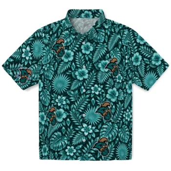 Coastal Carolina Chanticleers Hawaiian Shirt - Crystal Foliage Green