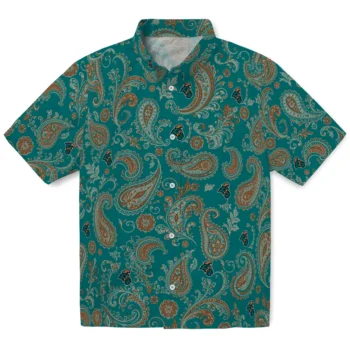 Coastal Carolina Chanticleers Hawaiian Shirt - Paisley Print Green