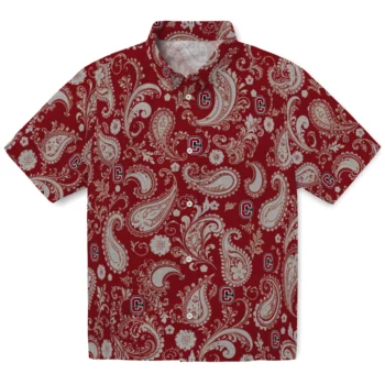Colgate Raiders Hawaiian Shirt - Paisley Print Maroon
