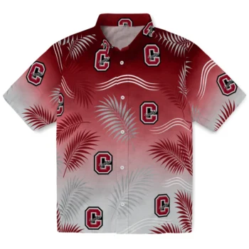 Colgate Raiders Hawaiian Shirt - Ombre Fronds Maroon