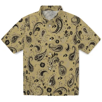 Colorado Buffaloes Hawaiian Shirt - Paisley Print Gold