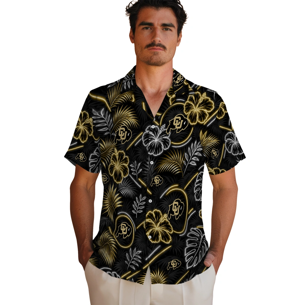 colorado-buffaloes-hawaiian-shirt-personalized-neon-florals-black-fashion-forward.webp