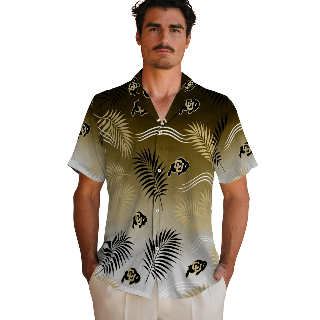 colorado-buffaloes-hawaiian-shirt-personalized-ombre-fronds-gold-fashion-forward.webp