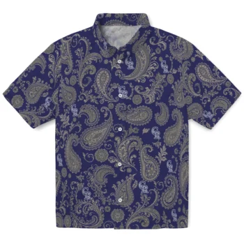 Colorado Rockies Hawaiian Shirt - Paisley Print Blue