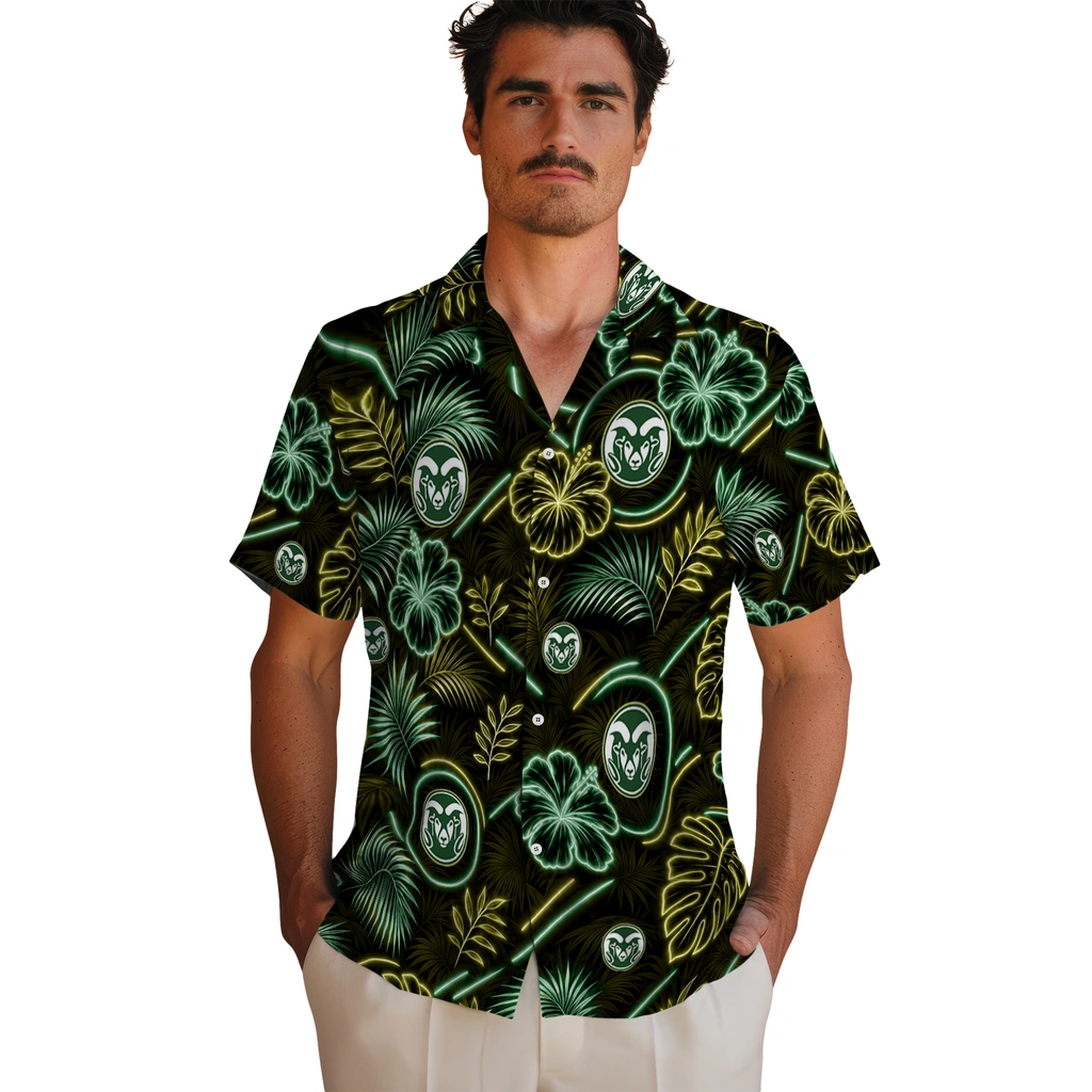 colorado-state-rams-hawaiian-shirt-custom-neon-florals-black-fashion-forward.webp
