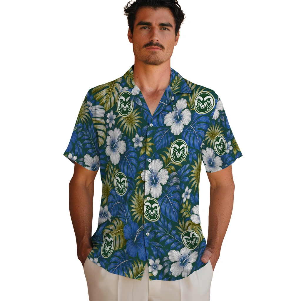 colorado-state-rams-hawaiian-shirt-customized-hibiscus-monstera-green-fashion-forward.webp