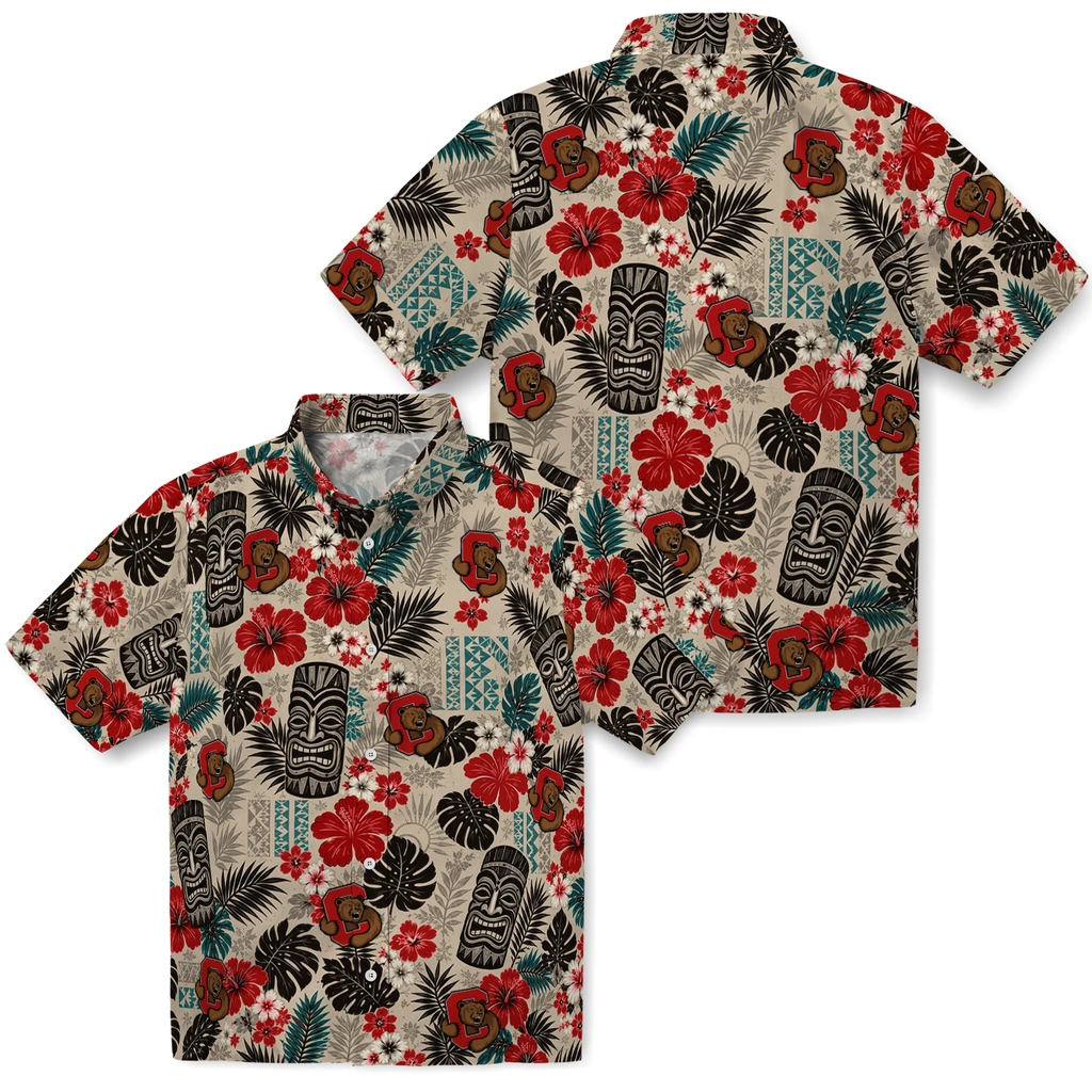 cornell-big-red-hawaiian-shirt-custom-tiki-masks-warm-beige-high-quality.webp