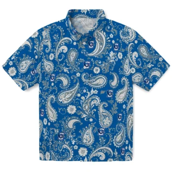 Creighton Bluejays Hawaiian Shirt - Paisley Print Blue