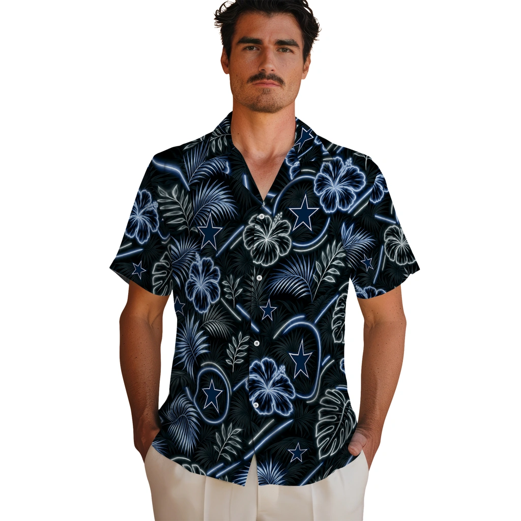 dallas-cowboys-hawaiian-shirt-custom-neon-florals-black-fashion-forward.webp