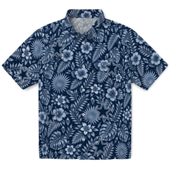 Dallas Cowboys Hawaiian Shirt - Crystal Foliage Blue