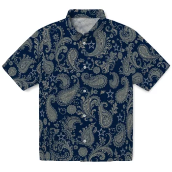 Dallas Cowboys Hawaiian Shirt - Paisley Print Blue