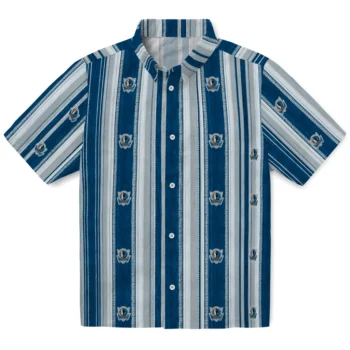Dallas Mavericks Hawaiian Shirt - Distressed Stripes Blue Silver