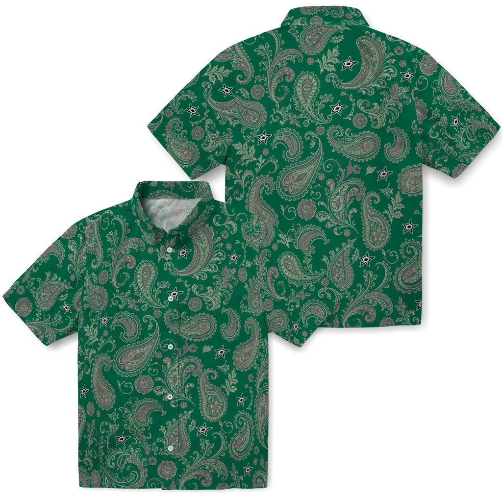 dallas-stars-hawaiian-shirt-personalized-paisley-print-green-high-quality.webp