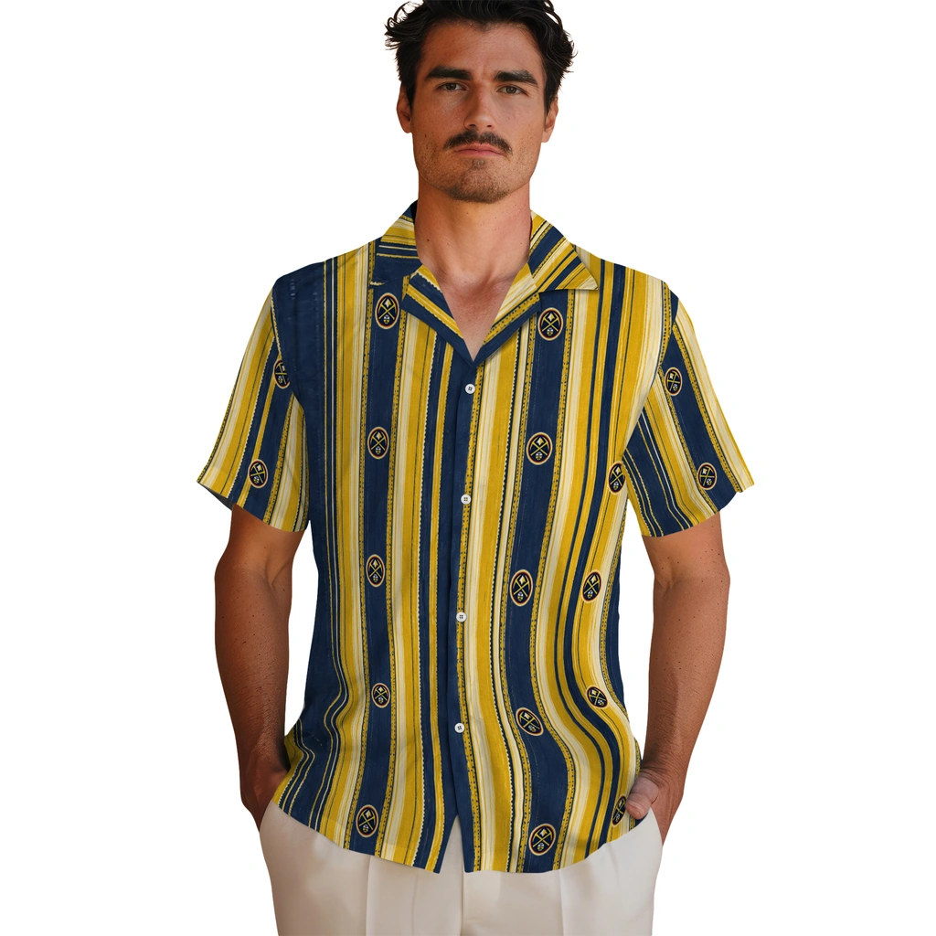 denver-nuggets-hawaiian-shirt-custom-distressed-stripes-blue-yellow-fashion-forward.webp