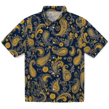 Denver Nuggets Hawaiian Shirt - Paisley Print Blue