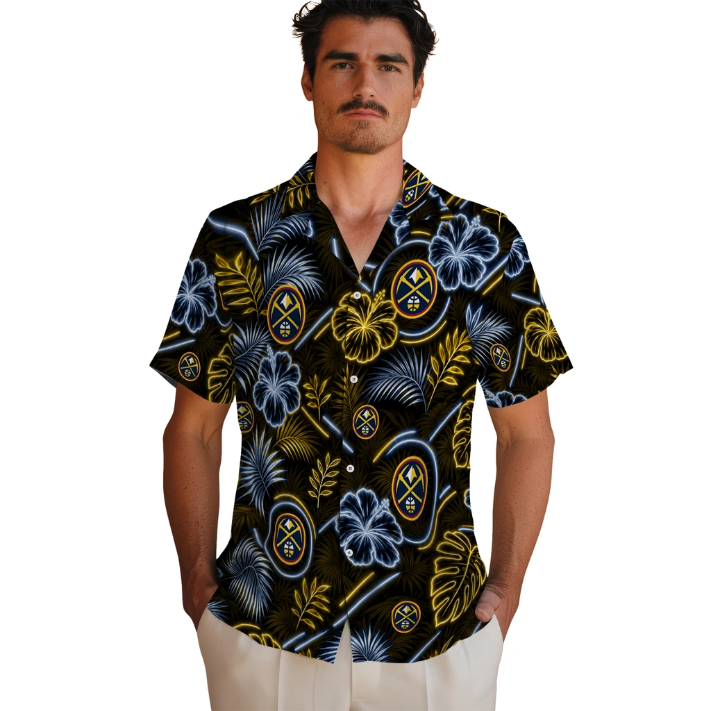 denver-nuggets-hawaiian-shirt-customized-neon-florals-black-fashion-forward.webp
