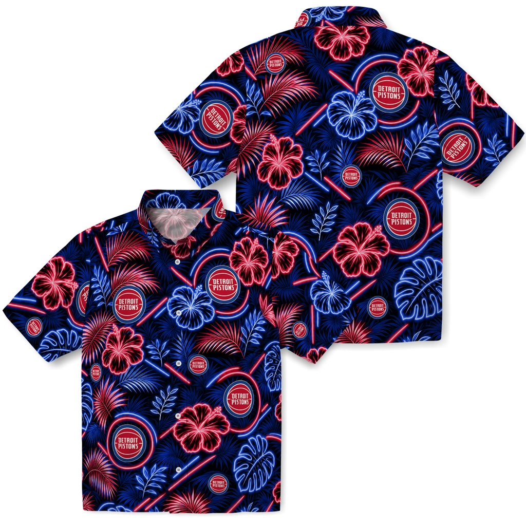 detroit-pistons-hawaiian-shirt-personalized-neon-florals-black-high-quality.webp