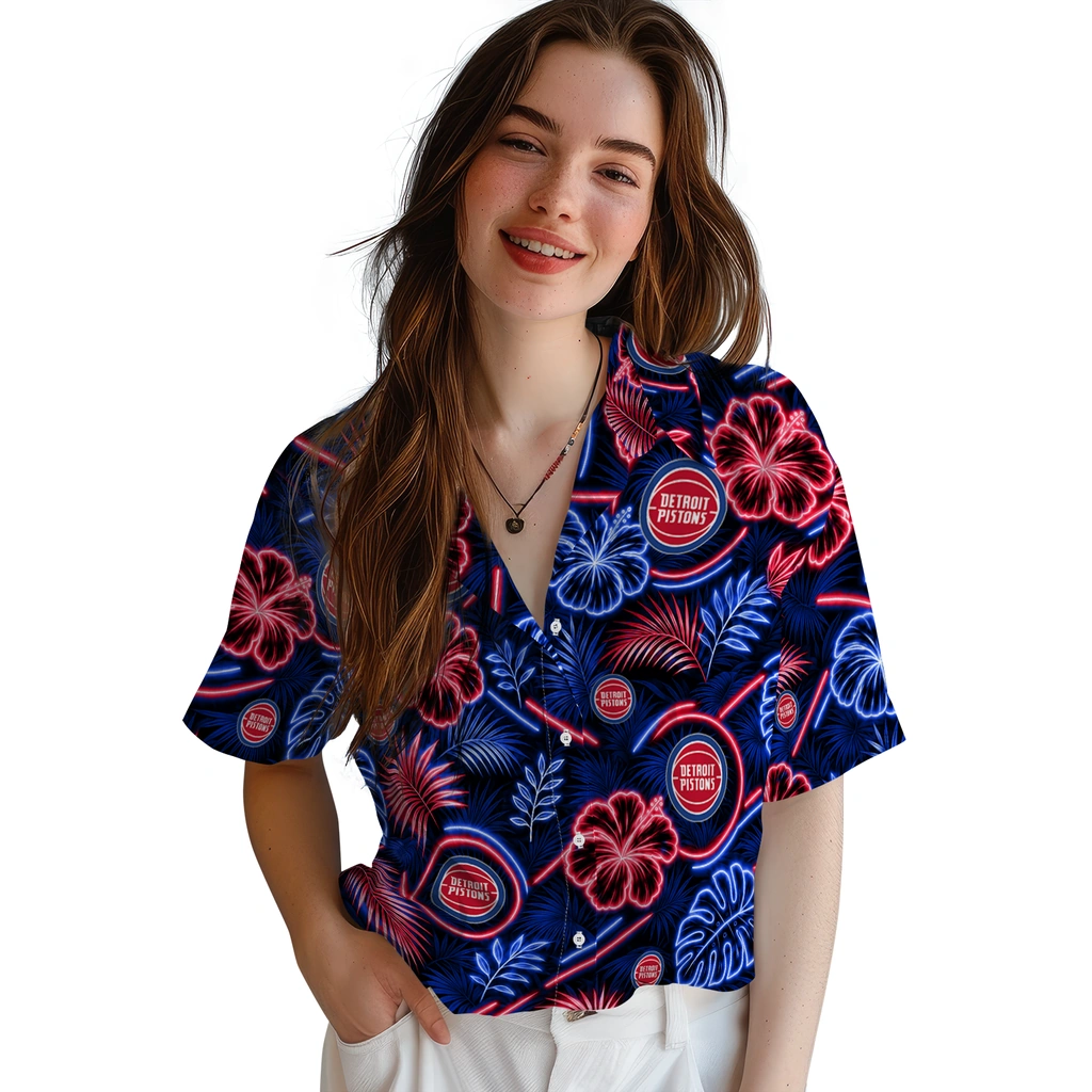 detroit-pistons-hawaiian-shirt-personalized-neon-florals-black-latest-model.webp