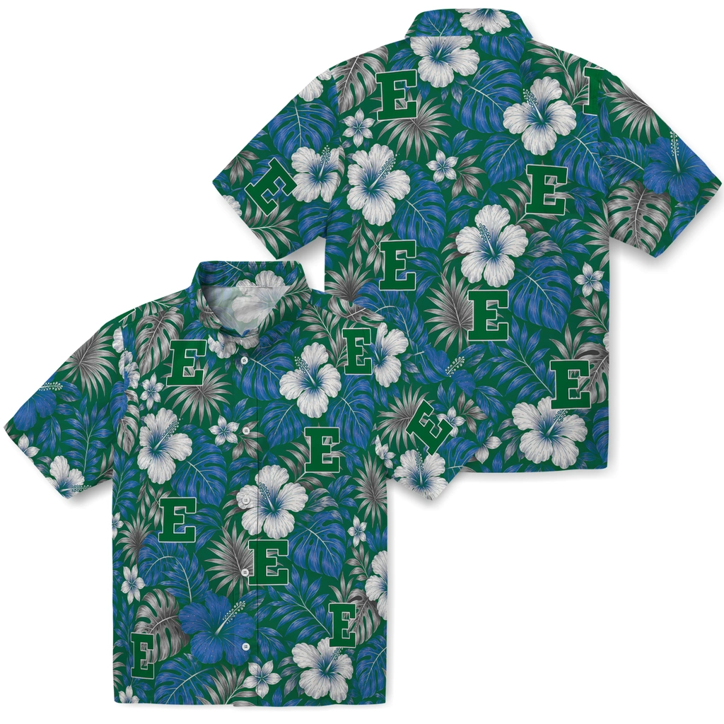 eastern-michigan-eagles-hawaiian-shirt-custom-hibiscus-monstera-green-high-quality.webp