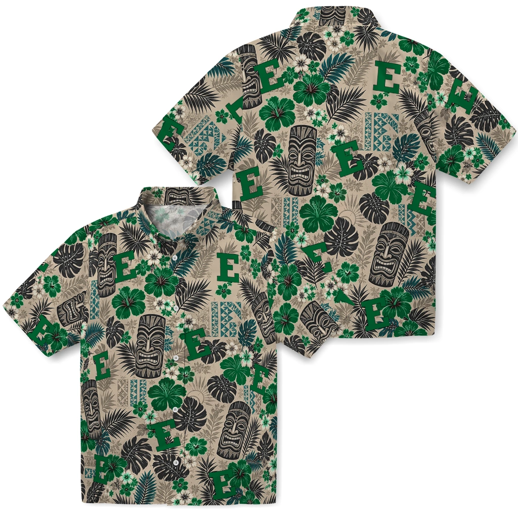 eastern-michigan-eagles-hawaiian-shirt-custom-tiki-masks-warm-beige-high-quality.webp