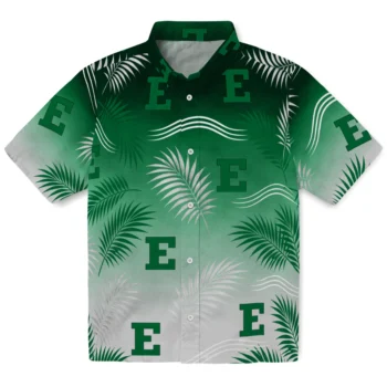 Eastern Michigan Eagles Hawaiian Shirt - Ombre Fronds Green