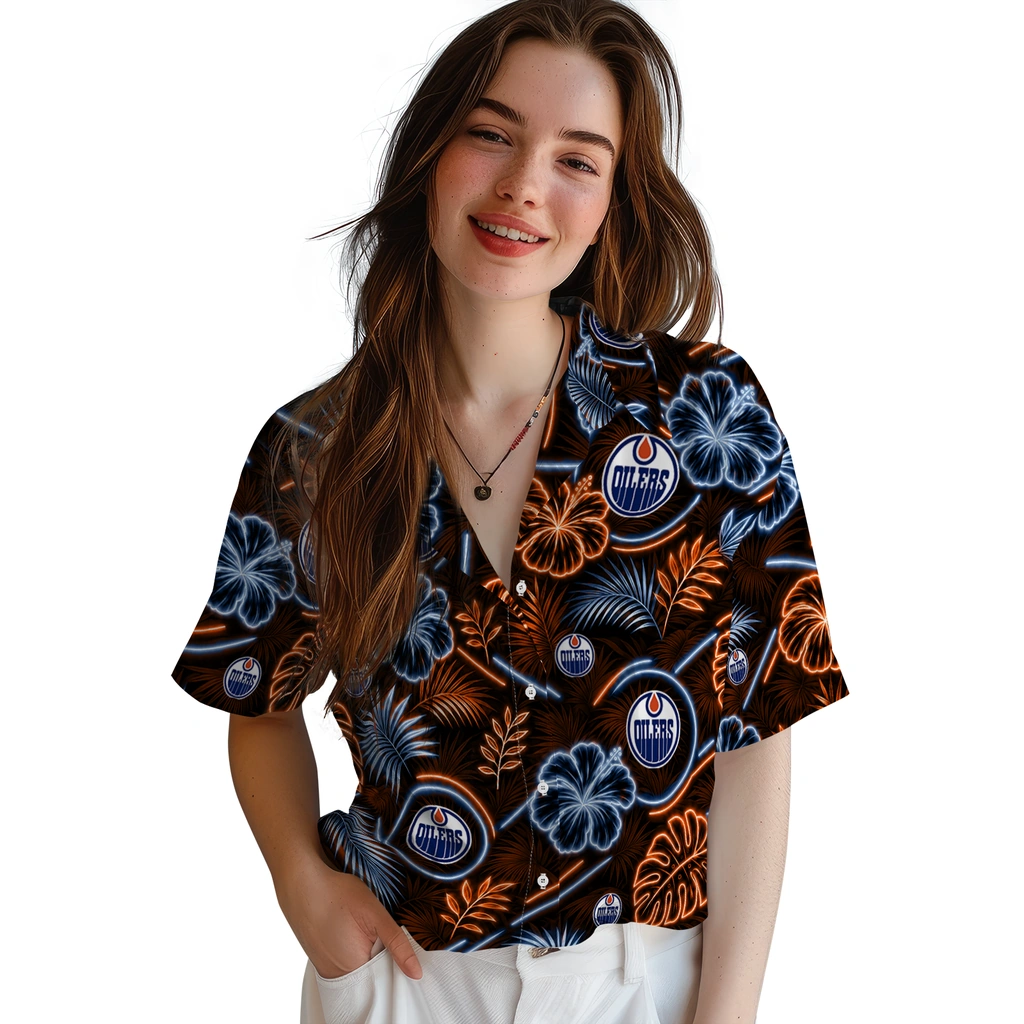 edmonton-oilers-hawaiian-shirt-personalized-neon-florals-black-latest-model.webp