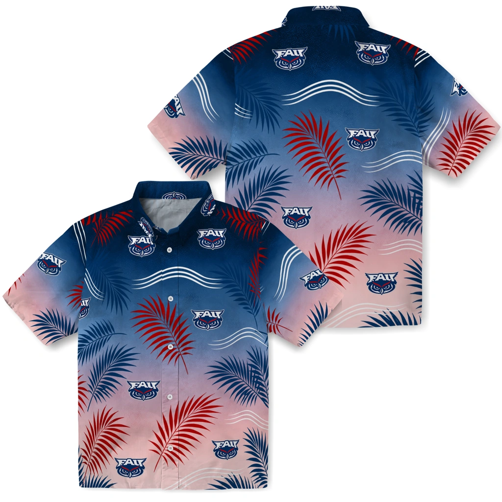 florida-atlantic-owls-hawaiian-shirt-personalized-ombre-fronds-blue-high-quality.webp
