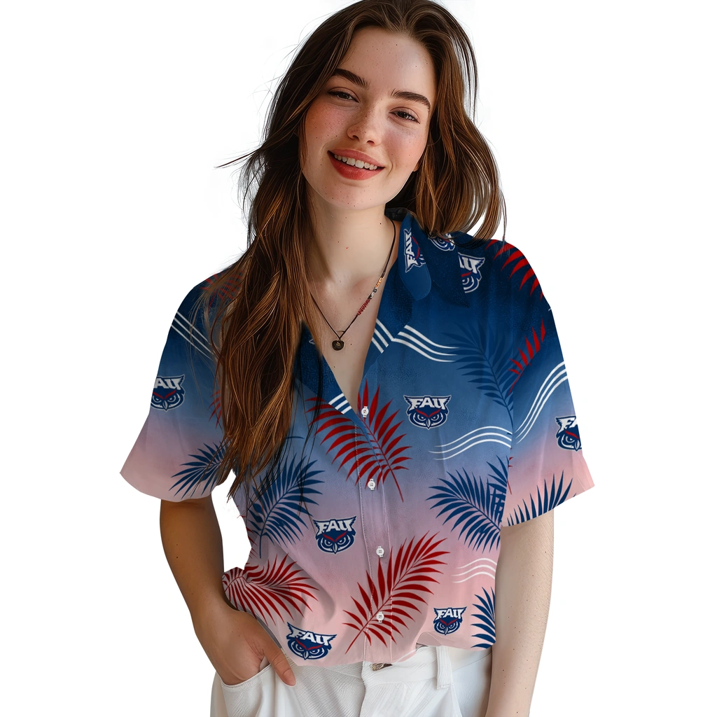 florida-atlantic-owls-hawaiian-shirt-personalized-ombre-fronds-blue-latest-model.webp