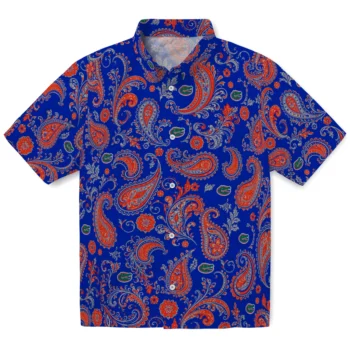 Florida Gators Hawaiian Shirt - Paisley Print Blue