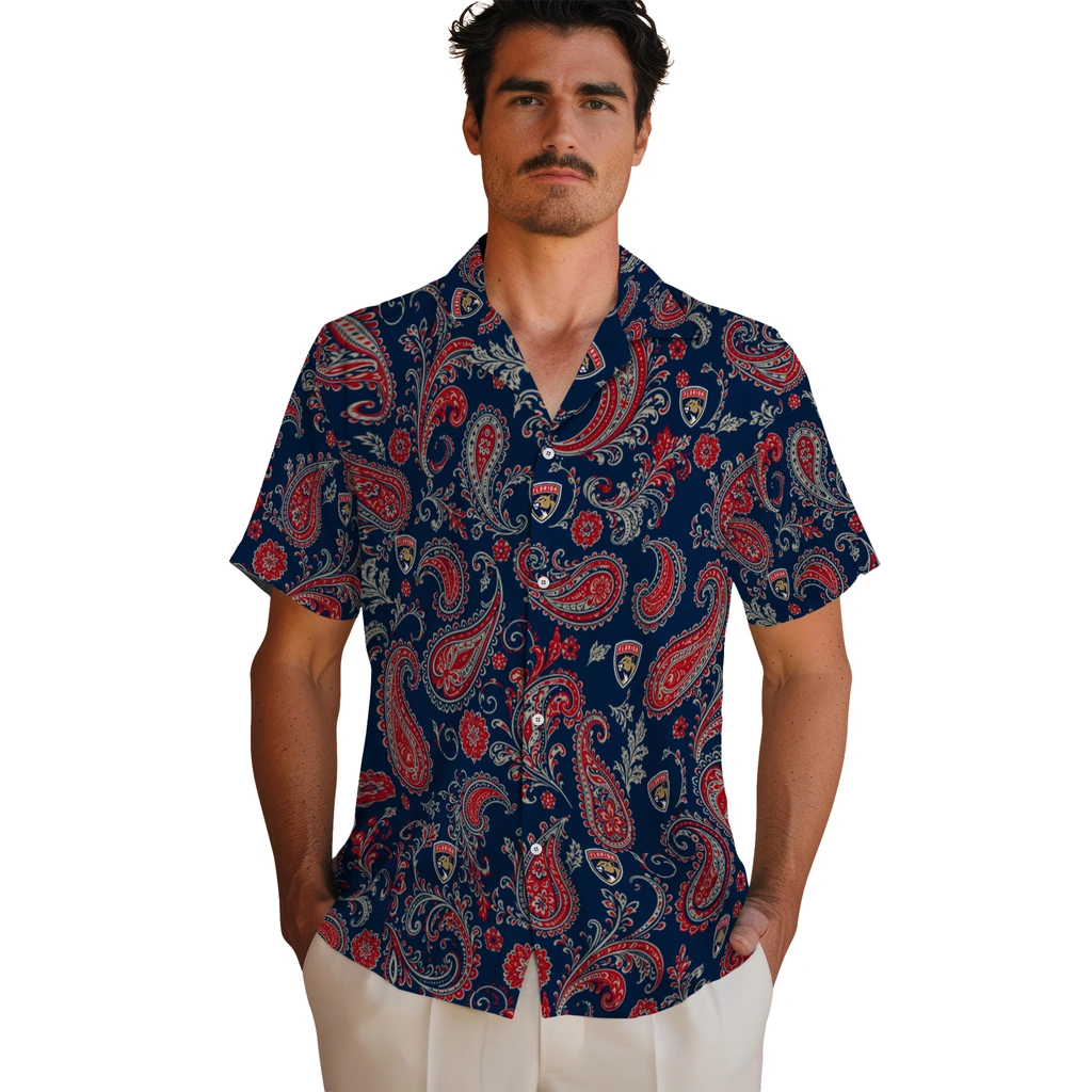 florida-panthers-hawaiian-shirt-personalized-paisley-print-red-fashion-forward.webp