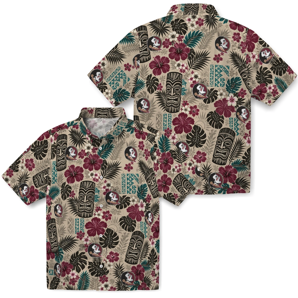 florida-state-seminoles-hawaiian-shirt-custom-tiki-masks-warm-beige-high-quality.webp