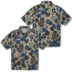 georgetown-hoyas-hawaiian-shirt-custom-tiki-masks-warm-beige-best-selling.webp
